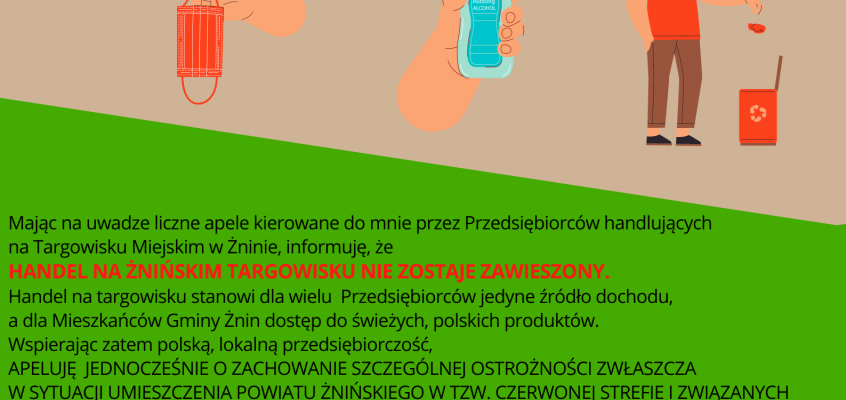 Komunikat specjalny Burmistrza Żnina ws. Targowiska Miejskiego